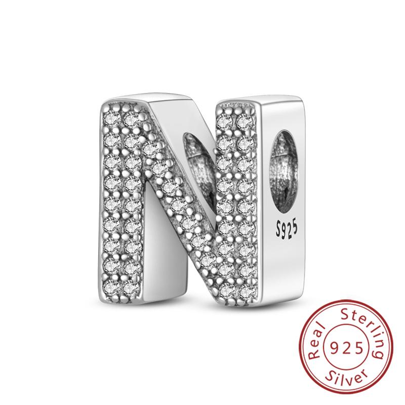 Charms Passen Auf Original Armband A-Z Alphabet Charms Perlen Kupfer 26 Buchstaben Charm Für Frauen Mädchen Diy Feiner Schmuck Geschenk