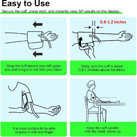 

Монитор артериального давления на плечо: Автоматические тонометры для домашнего использования - Электрические аппараты для измерения артериального давления Регулируемая манжета 8,7 -16,5 - ЖК-дисплей