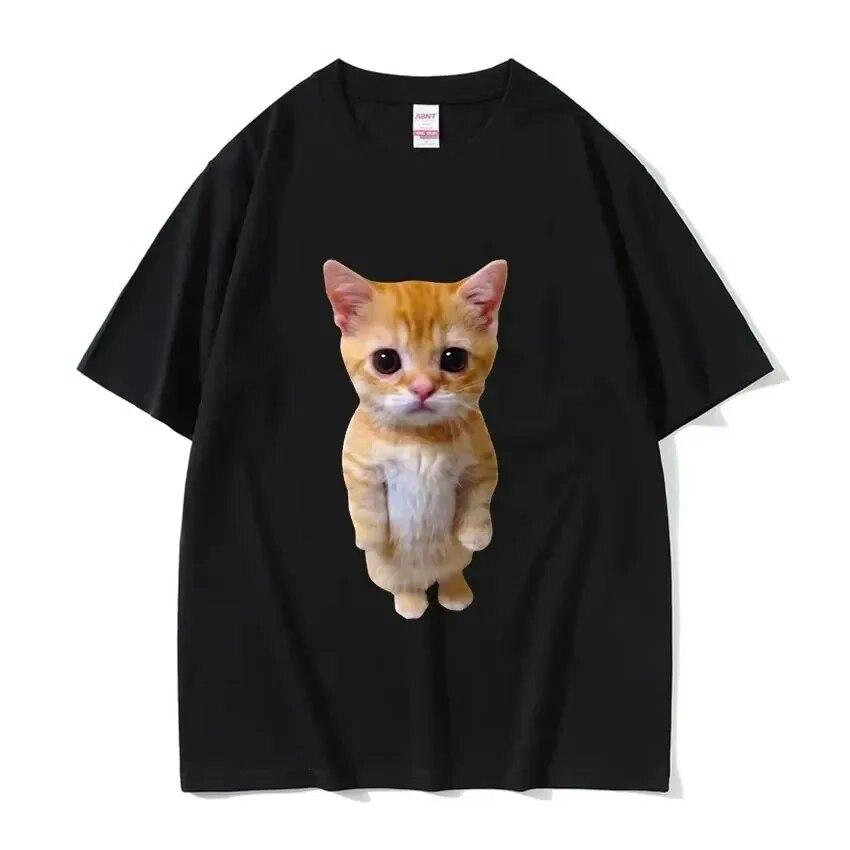Funny Cute Banana Cat Happy Bananacat Meme Tshirt Unisex Women T-Shirt Cotton Streetwear Short Sleeve T Shirt Tee Clothes