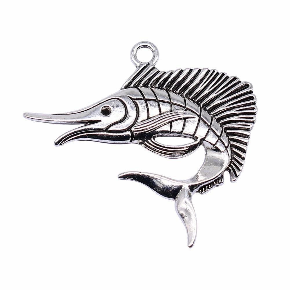 Fisch-Anhänger Vintage Legierung Anhänger Für DIY Schmuck Meeres-Thema Bastelbedarf