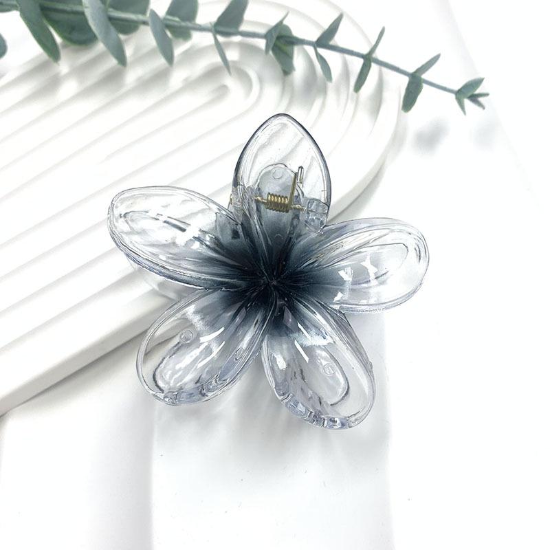 Retro Colorful Frangipani Flower Hair Claw Clip for Women