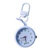 Silent Movement Exam Watch Alloy Case Leather Cover Keychain Watch Reusable Design Mini Size Pocket Watch Key Ring Accessory