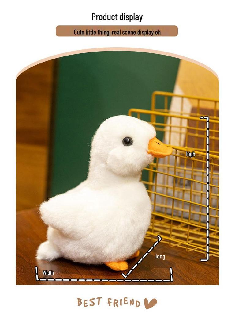 Adorable White Duck Plush Toy - Cloth Doll for Children's Birthdays