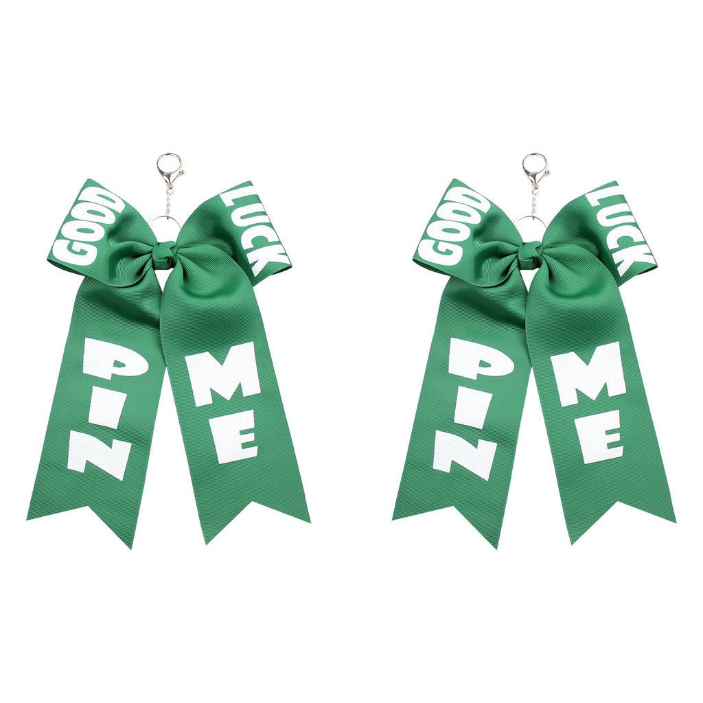2 Stück Übertriebene Cheerleader-Schlüsselanhänger Stilvolle Schleifenform Mit Quasten Taschen-Hängeornament Perfekt Für Geschenke Und Dekorationen
