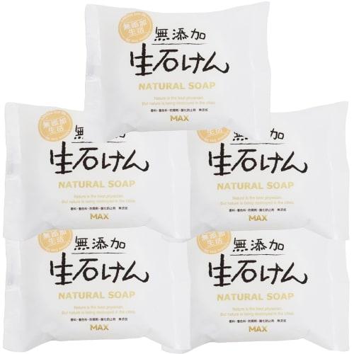 

Additive-Free Life Additive-free Raw Soap 80g Set of 5 Bar Soap Made in Japan Sensitive Skin Hypoallergenic 100% Vegetable Soap Base Allergy Tested Bo
