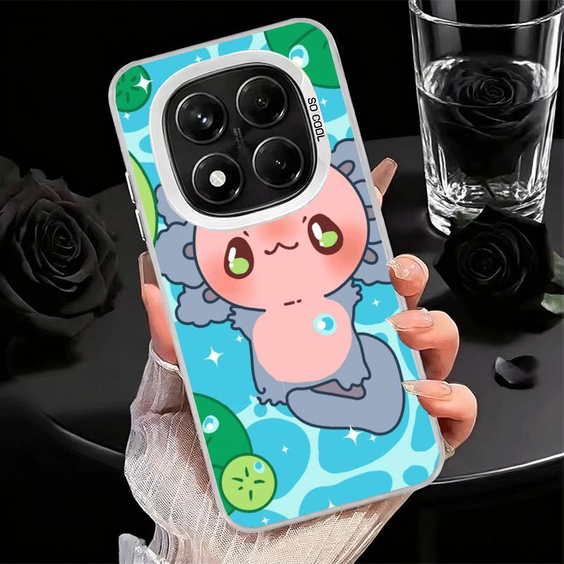 Axolotl Cartoon Cute Soft Phone Case for Samsung Galaxy S24 S25 FE S26 Edge S23 Ultra S22 Plus S21 + Shockproof Cover Back Shell