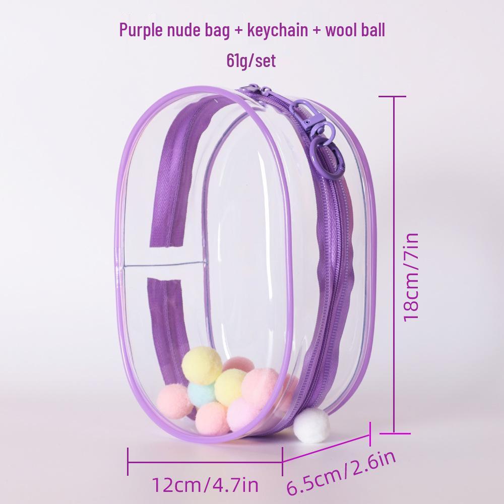 18cm High-Transparency Vinyl Doll Case - Multicolor Stroller Bag with Hanging Option for Anime Collectibles
