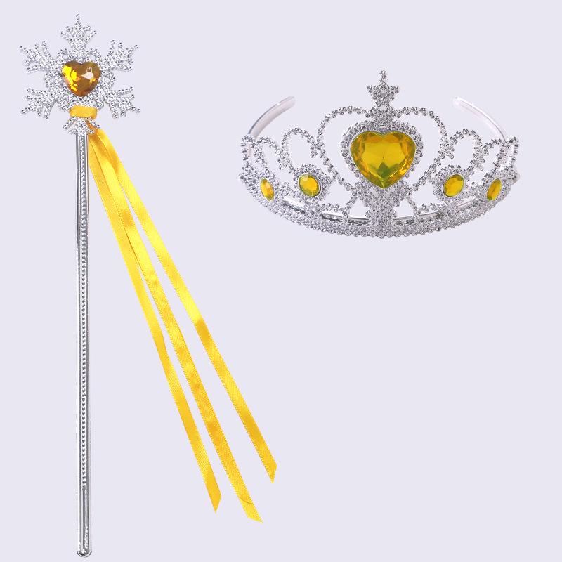 Elsa Princess Accessory Set: Crown, Wand, Gloves, Braids, Necklace, Bracelet, Earrings