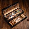 Carbon Fiber Leather Watch and Jewelry Storage Box