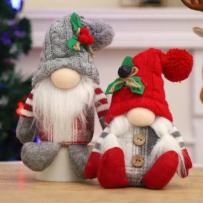 Festive Faceless Old Man Doll: Creative Christmas Decor for Desktop or Window Display