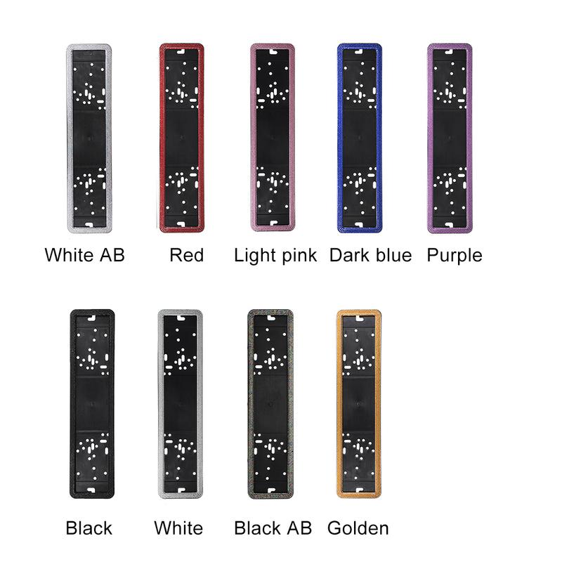 1PCS Universal an License Plate Frame Russian Car Licence Number Plate Frame Crystal Diamonds License Plate Holder