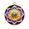 30mm Creative Flower Keyring with Round Time Gem Pendant