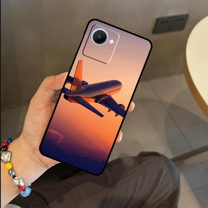 Airplane Plane Aircraft Case For Realme C71 C75 C55 C51 C53 C25 C63 C61 C65 C67 GT6 GT7 Pro 11 12 13 14 15 Pro Plus