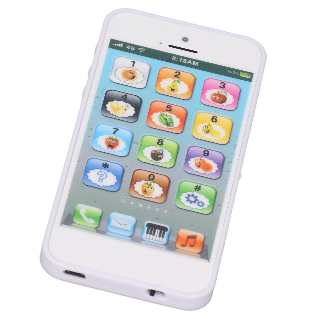 Telefon Lernmaschine Wiederaufladbar Frühe Bildung Simulation USB Lernen Spielen Handy Weiß