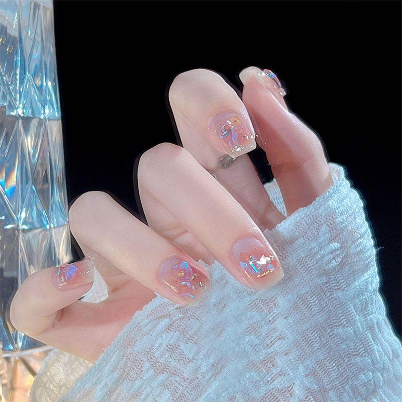 

Носить наклейки для ногтей Armor Xiaohongshu Новое поступление Интернет-знаменитость Ins Накладные типсы для ногтей Накладной пластырь для ногтей Съемный Студенческий Aurora Broken Drill Short Focus on Delivery Tools