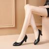 Stewardess work shoes women's black high-heeled soft-soled comfortable work leather shoes civil servant interview professional single shoes