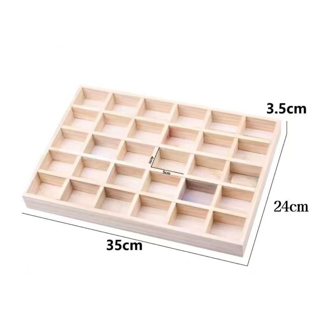 1Pcs Wooden Stackable Exquisite Jewelry Display Holder Portable Ring Earrings Necklace Organizer