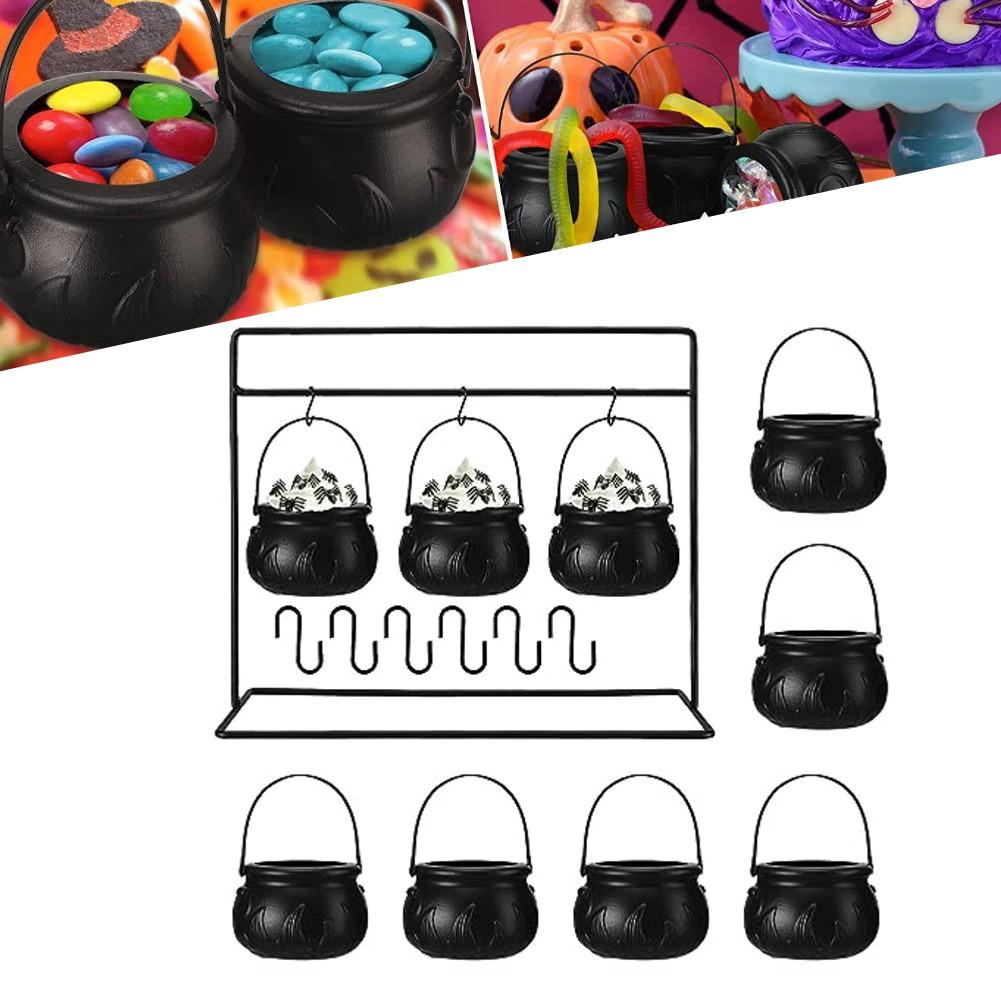 Long-lasting Use Halloween Cauldron Decor Hanging Witch Pot Multiple Set Options