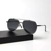 Men'S Flat Polarized Sunglasses Women'S Sunshade Sunscreen Black Sunglasses Metal Glasses Factory