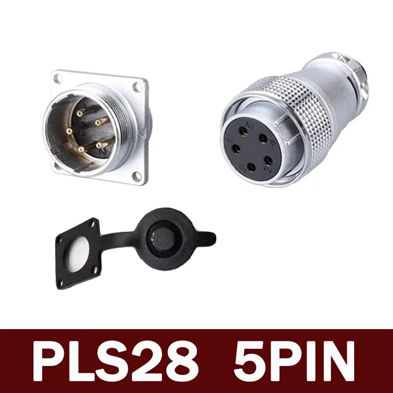 

1/5Set P28 P28K2Q PLS28 2/3/4/5/7/10/12/14/16/19/20/24 Pin Aviation Square Plug Socket Circular Butt Joint Male Female Connector 1 Set