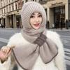 Winter Knitted Hat Kangkang Thickened One Piece Women's Warm Squirrel Fleece Lined Wool Hat Windproof Snow Hat