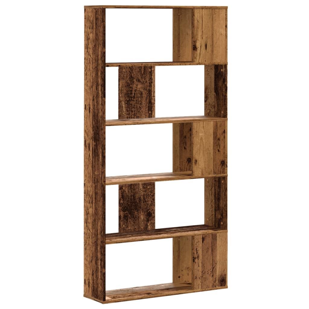 Bookshelf 5 Shelves Reclaimed Wood 80.5x23.5x162.5 cm Engineered Wood