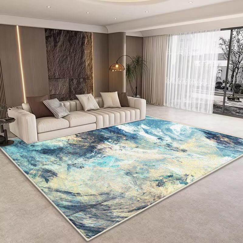 Abstrakter Teppich mit Druck Wohnzimmer Große Flächenteppiche Teppich Modernes Zuhause Wohnzimmer Dekoration Schlafzimmer Waschbarer Boden Lounge Teppich