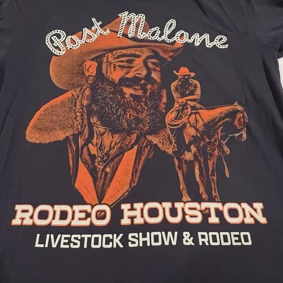 

Remake Post Malone Sold Out Rodeo Houston 2025 Charcoal Unisex Unisex T-Shirt L