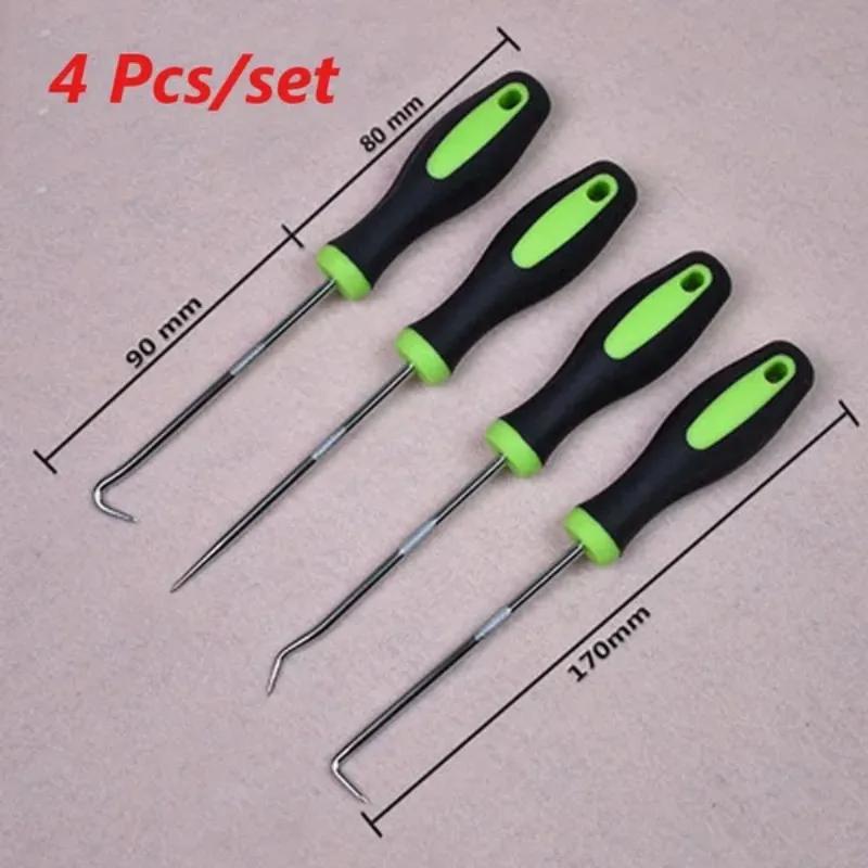 

Набор из 4 предметов, многоцелевой автомобильный пик и крюк, практичный инструмент для снятия сальников, ремонтный инструмент зелёный