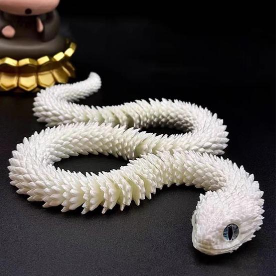 Yousheng 3D Printed Snake Toy Articulated Snake Ornament Egg with Snake Inside Flexible Snake Fidget Toy for Desk Decoration Stress Relief