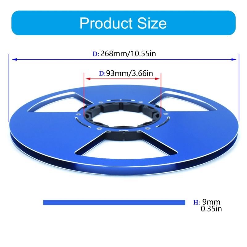Aluminum 10inch 3 holes Tape Reel Smooth Empty Take Up Reel Enhances Auditory Quality And Long Use