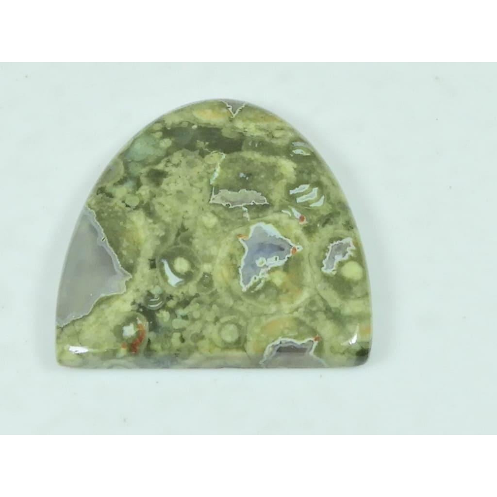 29X28X04MM Natural Rhyolite Jasper Fancy Shape Cabochon Loose Gemstone 35Cts. G-375