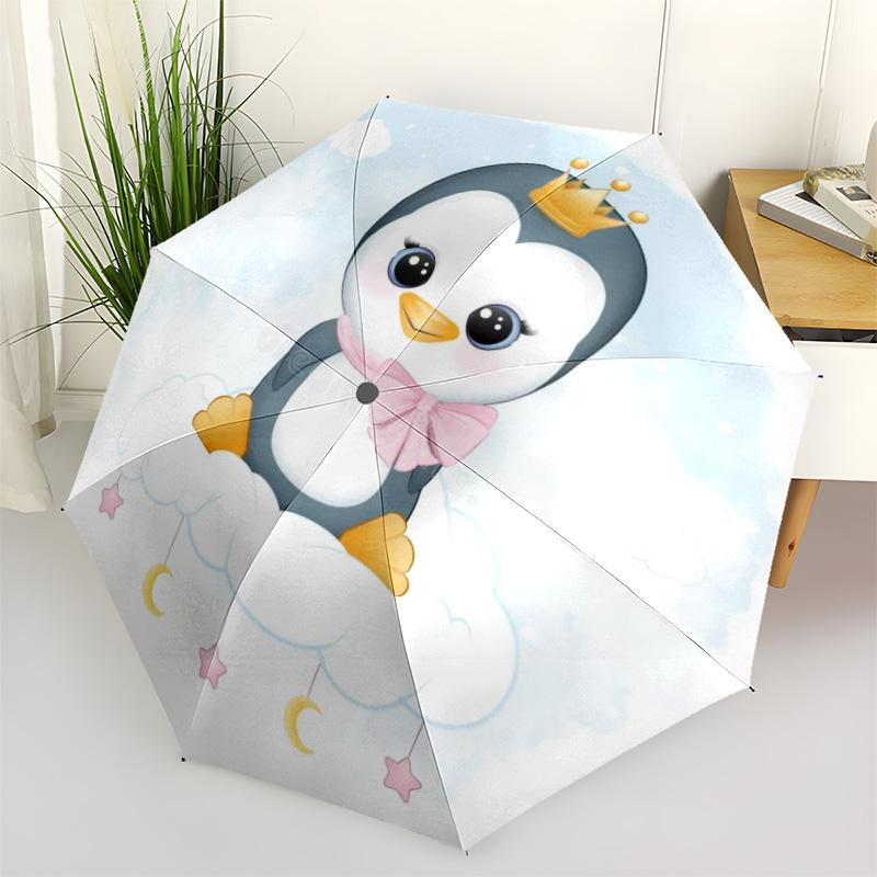1pc cat Umbrella Portable Folding Umbrella Iron Frame Hole Bone Structure Outdoor Home Umbrella