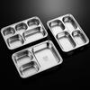 HUIHUADU 201 Stainless Steel 5-Compartment Lunch Tray