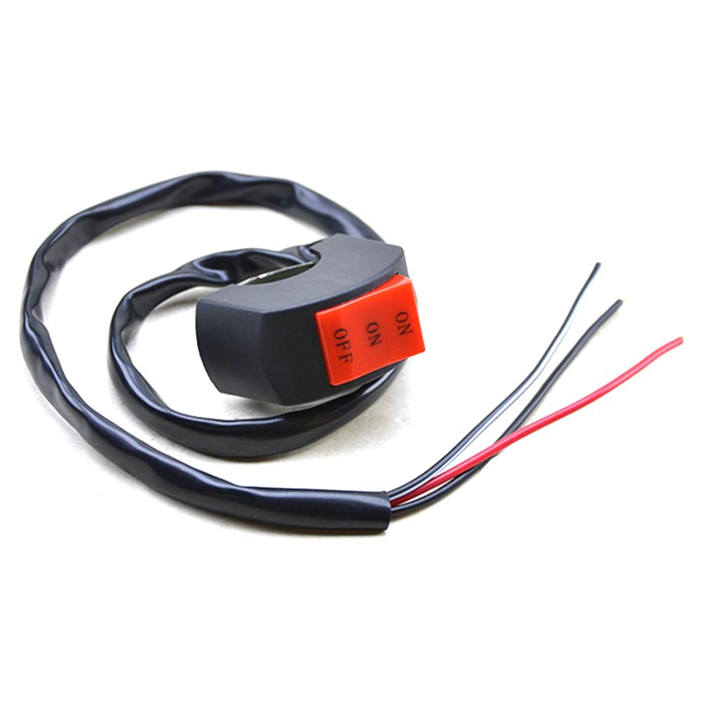 LED Scheinwerferschalter Fernlicht Abblendlicht Dreileitig Motorrad Lenkerschalter Taste Fahrlichtschalter Motorradschalter Taste