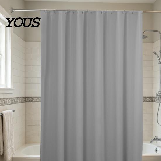Mold Resistant Shower Curtain Plastic Liner, Modern Solid Color Bathroom Curtain, Waterproof Easy Clean with Metal Grommets for Decor Humidity