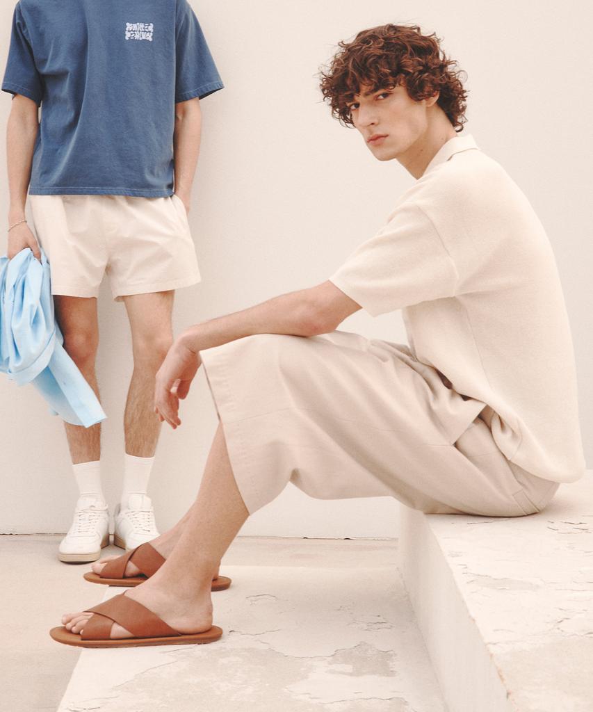 KNITTED Coolever Pk Short Sleeve Knit Tee Ivory