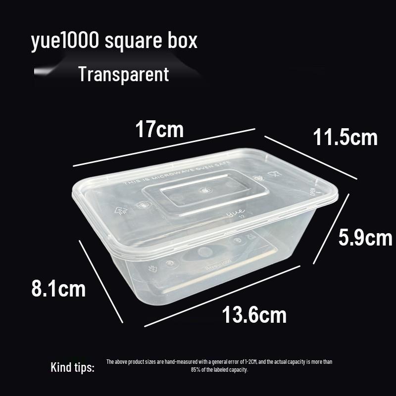 Disposable 750ml Rectangular Takeout Food Containers
