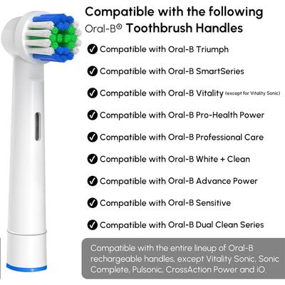 Kompatible elektrische Zahnbürsten-Ersatzzahnbürsten-Bürstenköpfe von Oral B, Professionelle Zahnbürstenkopf-Nachfüllung für Pro- & D-Serie