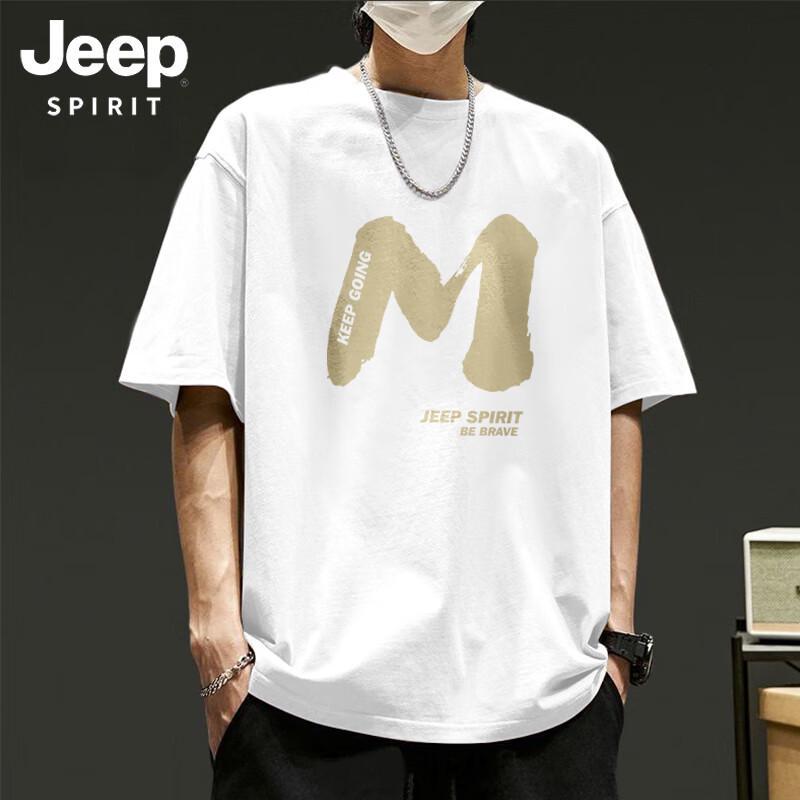 Мужская свободная хлопковая футболка с коротким рукавом JEEP SPIRIT L