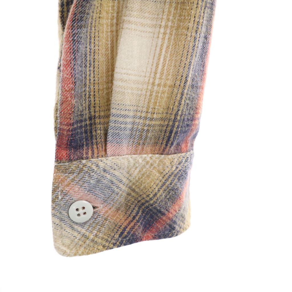 Ron Herman made in Japan Check Pattern Long sleeve Flannel shirt S beige Men's Used