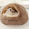 Winter Warm & Comfortable Semi-Enclosed Shell-Shaped Pet Bed - for Dogs & Cats Exclusive, Cozy Enclosed Winter Nest, Made of Soft PP/Sponge