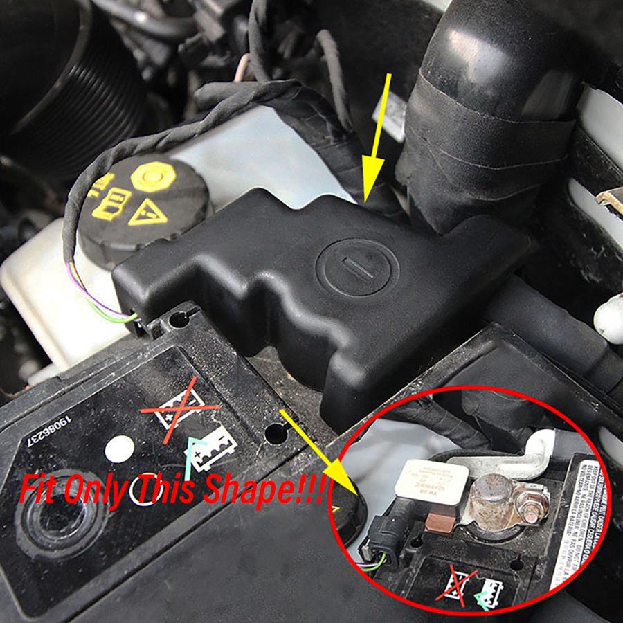 Wooeight 2Pcs ABS Negative/Positive Power Batteries Cover Battery Protection Cover For Volkswagen VW Golf MK7 Touran SKoda