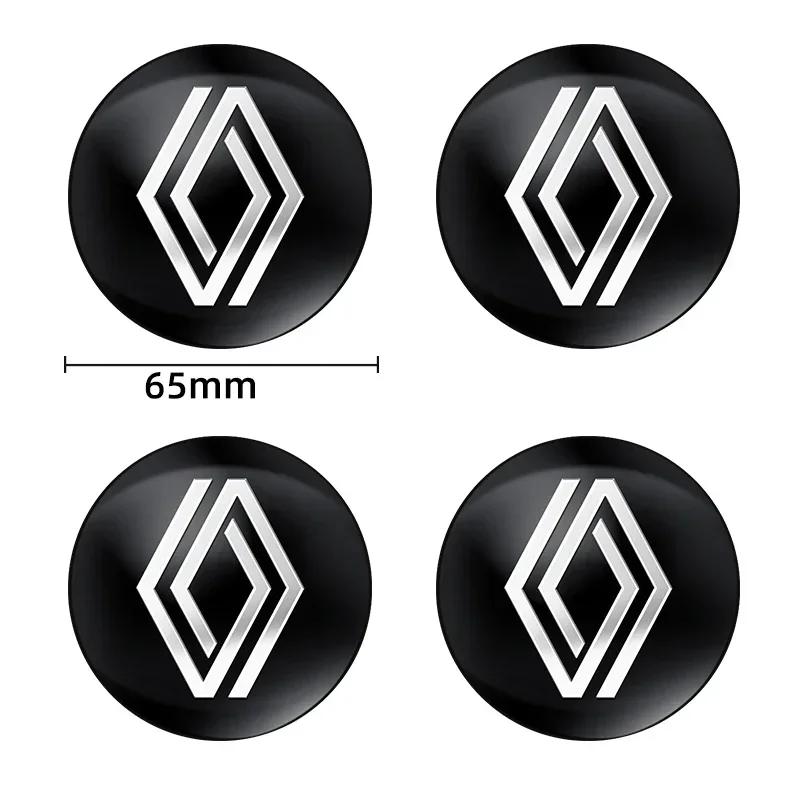 

4pcs 56mm 60mm 65mm Car Wheel Center Hub Cap Rim Cover Emblem Stickers For Renault koleos duster megane 2 logan clio Accessories