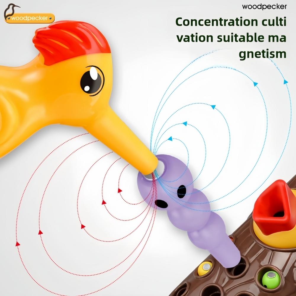 Children's Woodpecker Toy Educational Early Education Insect Catching Game Magnetic Bird Catching Bugs