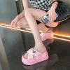 Fashion Summer fashion Women's Luxury Slippers 6-8CM Increase height Slides Sweet Girl Chunky Sandals Open Toed Beach Casual zhuoya31503