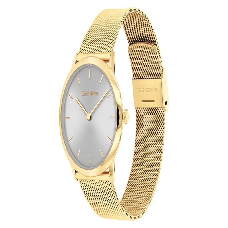 CALVIN KLEIN watch quartz movement steel strap silver dial same style for men and women 30 meters waterproof 25300003
