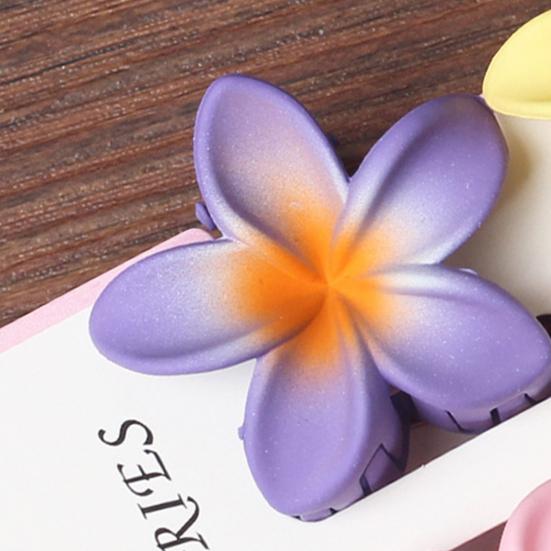 6 Stück Haarkralle Lebendige Farbe Blumenform Hinterkopf Großes Haar
