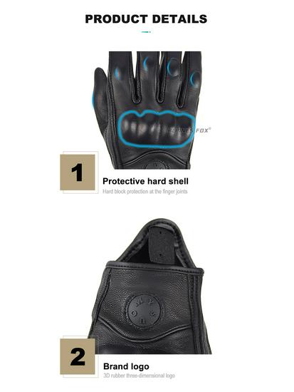 SUOMY Leather Motorcycle Riding Gloves - Touchscreen, Wear-Resistant for Men & Women