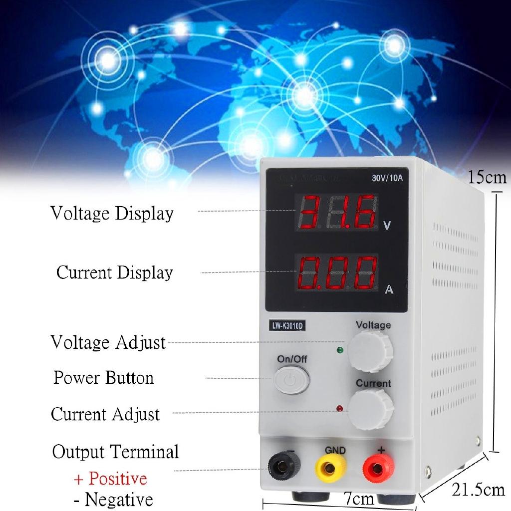 110V/220V LED Display Adjustable Switching Regulator DC Power Supply Change Laptop Repair Rework